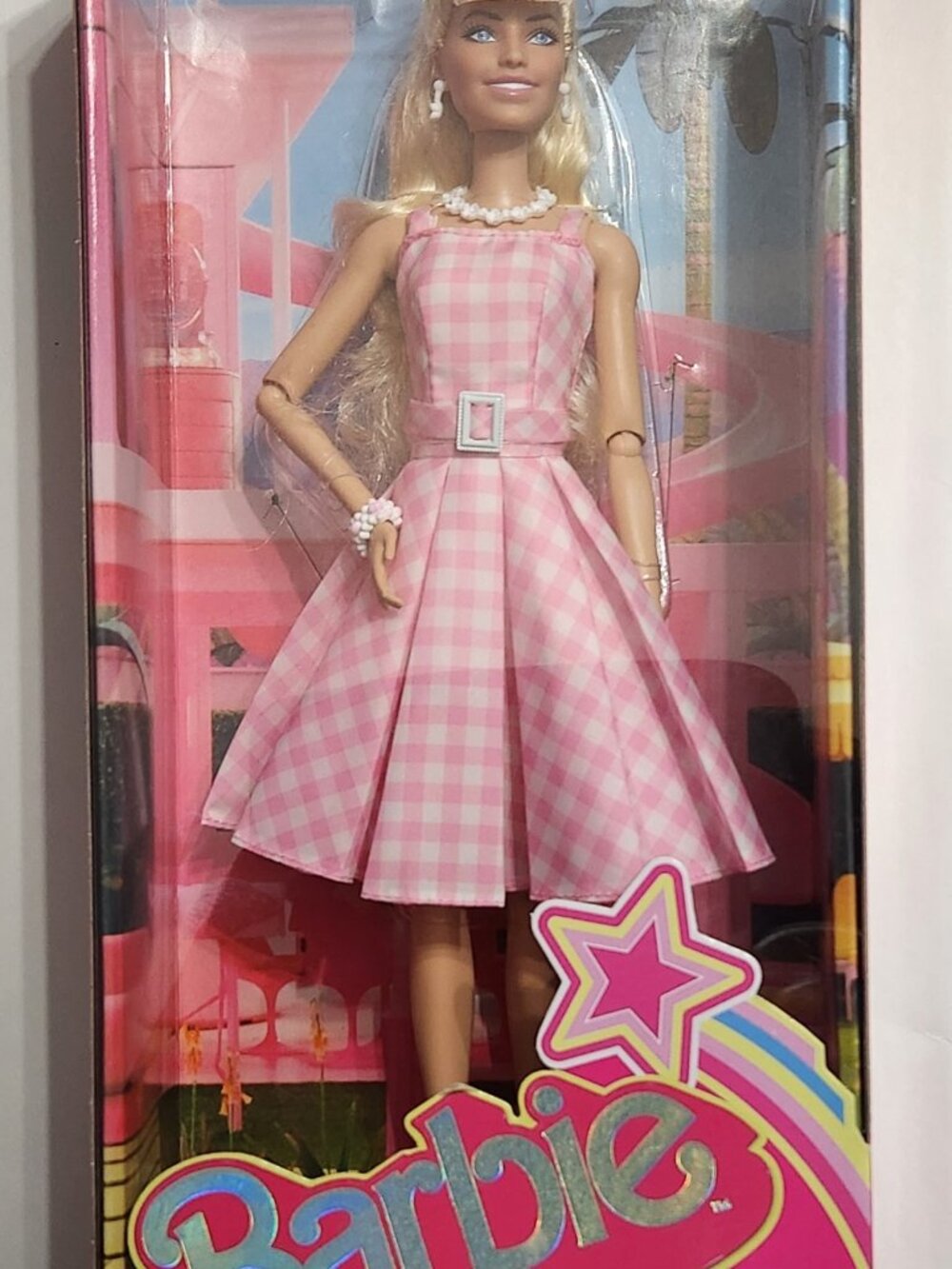 Barbie Pink Gingham Dress Doll